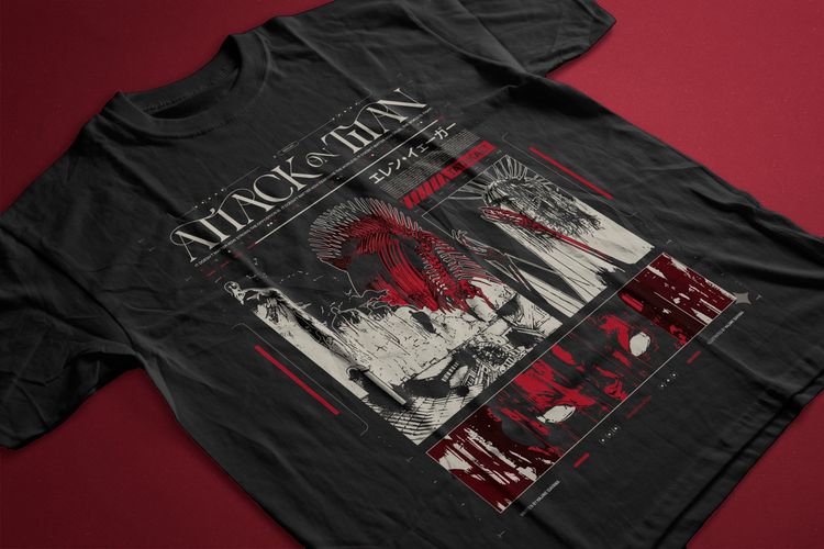 T-shirt Anime Attack on Titan